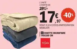 E.Leclerc Tissaia Couette microfibre offre