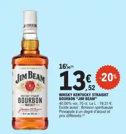 E.Leclerc JIM BEAM WHISKY KENTUCKY STRAIGHT BOURBON offre