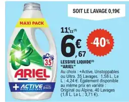 E.Leclerc ARIEL LESSIVE LIQUIDE offre