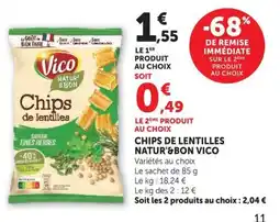 U Express Vico Chips de lentilles offre