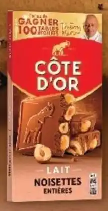 U Express CÔTE D'OR LAIT NOISETTES ENTIÈRES offre