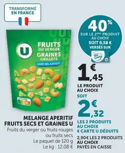 U Express Fruits du Verger Graines Grillées offre