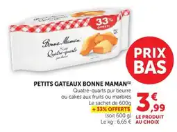 U Express Bonne Maman PETITS GATEAUX offre
