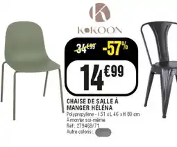 La Foir'Fouille KOKOON CHAISE DE SALLE À MANGER HÉLÉNA offre