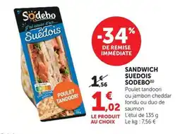 U Express SODEBO Sandwich Suédois offre