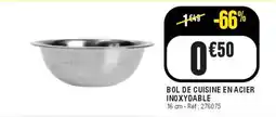 La Foir'Fouille Bol de cuisine en acier inoxydable offre