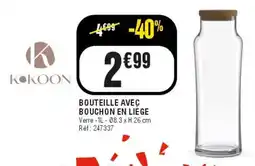 La Foir'Fouille KOKOON BOUTEILLE AVEC BOUCHON EN LIÈGE offre