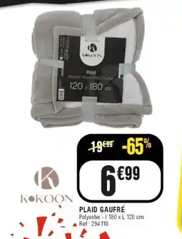 La Foir'Fouille Kokoon plaid gaufre offre