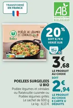 U Express U BIO Poêlée légumes et céréales offre