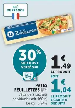 U Express PATES FEUILLETEES U offre