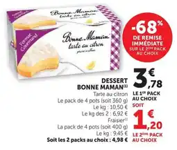 U Express Bonne Maman Tarte au citron offre