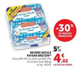U Express Paysan Breton Beurre Moule offre