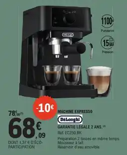 E.Leclerc Delonghi machine expresso offre