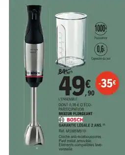 E.Leclerc BOSCH MIXEUR PLONGEANT offre
