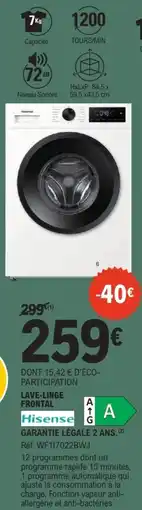 E.Leclerc Hisense LAVE-LINGE FRONTAL offre