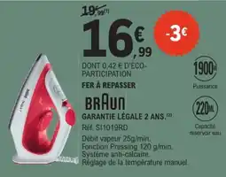E.Leclerc BRAUN Fer à repasser offre