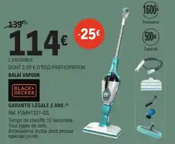 E.Leclerc BLACK+DECKER BALAI VAPEUR offre