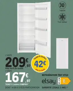 E.Leclerc elsay RÉFRIGÉRATEUR TOUT UTILE offre