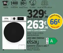 E.Leclerc elsay LAVE LINGE FRONTALE offre
