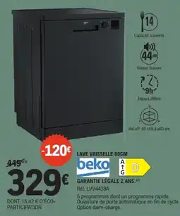 E.Leclerc Beko Lave Vaisselle 60CM offre