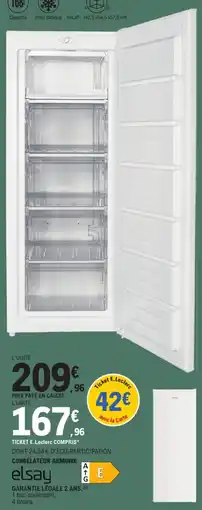 E.Leclerc elsay CONGÉLATEUR ARMOIRE offre