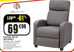 La Foir'Fouille Kokoon fauteuil relax inclinable offre