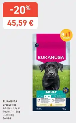 Tom&Co EUKANUBA Croquettes Adulte - L & XL offre
