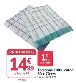 Promocash Torchons 100% coton offre