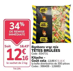 Promocash TÊTES BRÛLÉES offre