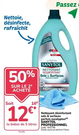 Promocash SANYTOL Nettoyant désinfectant sols & surfaces offre
