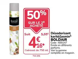 Promocash Boldair Désodorisant karité/jasmin offre