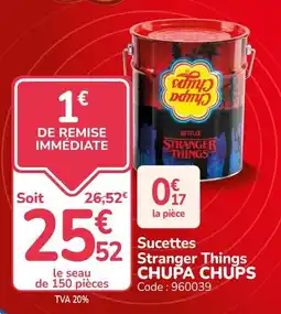 Promocash CHUPA CHUPS Sucettes Stranger Things offre