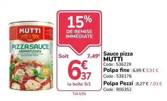MUTTI Sauce pizza