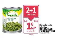 Promocash Bonduelle Haricots verts très fins offre