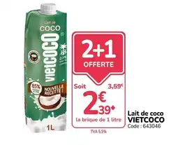 Promocash VIETCOCO Lait de coco offre