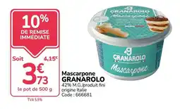 Promocash GRANAROLO Mascarpone offre