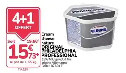 Promocash PHILADELPHIA Cream cheese nature ORIGINAL PROFESSIONAL offre