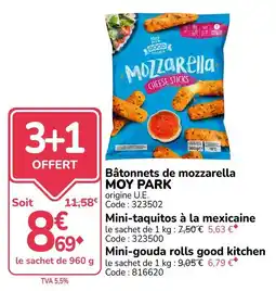 Promocash MOY PARK Bâtonnets de mozzarella offre
