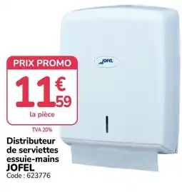 Promocash JOFEL Distributeur de serviettes essuie-mains offre
