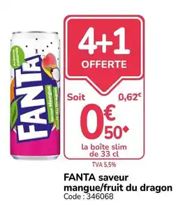Promocash FANTA saveur mangue/fruit du dragon offre