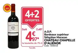 Promocash CHÂTEAU CHAPELLE D'ALIÉNOR offre