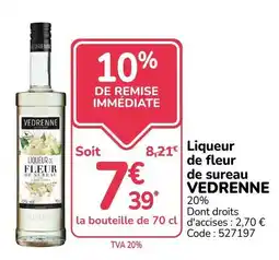Promocash VEDRENNE Liqueur de fleur de sureau offre