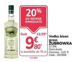 Promocash ZUBROWKA VODKA offre