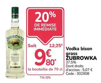 ZUBROWKA VODKA