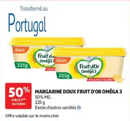 Auchan Fruit d'or margarine doux fruit omega 3 offre