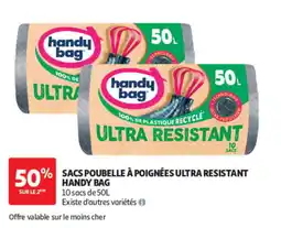 Auchan handy bag SACS POUBELLE À POIGNÉES ULTRA RESISTANT offre