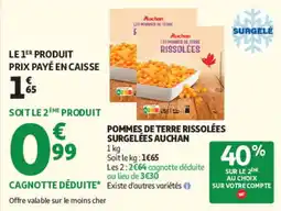 Auchan Auchan Pommes de terre rissolées offre