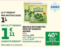 Auchan Auchan Brocolis en fleurettes offre