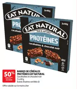 Auchan Eat natural barres de cereales proteines offre