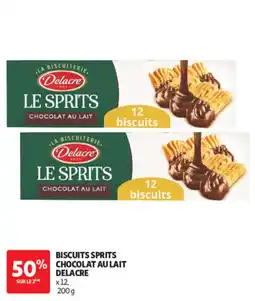 Auchan Delacre biscuits spirits chocolat au lait offre